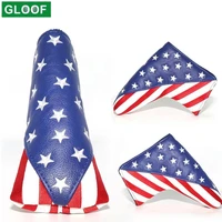 1pc stars stripes design golf putter cover blade magnetic headcover