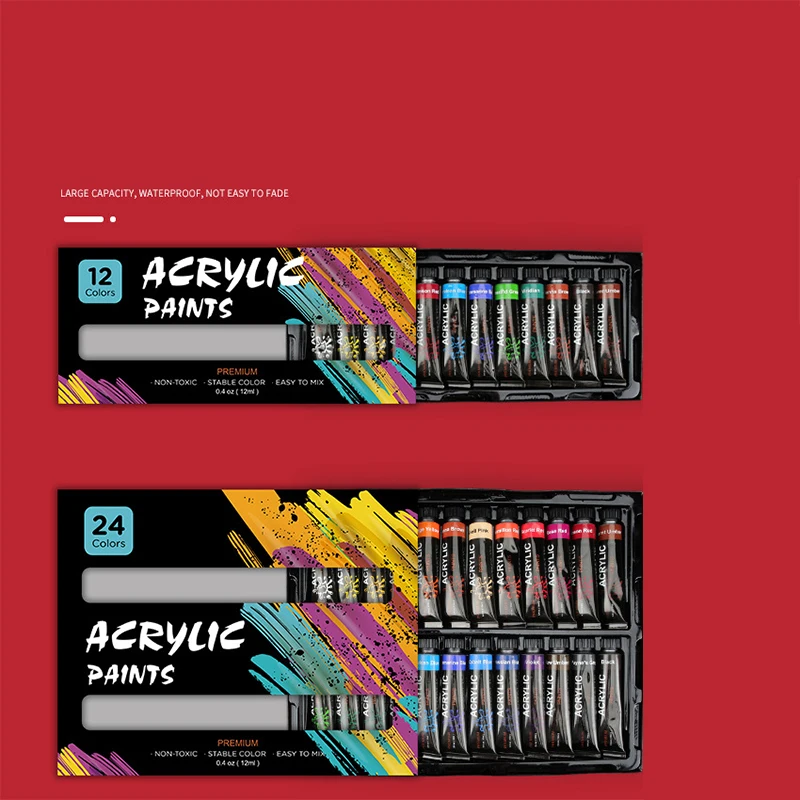 

Акриловая краска 12/24 цветов 12 мл тюбик акриловой краски Paint Set