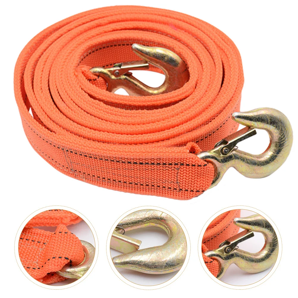 

Towing Strap Vehicle Heavy Duty Rope Strengthened Towing Rope Thickened Nylon Rope Car Emergency Rope