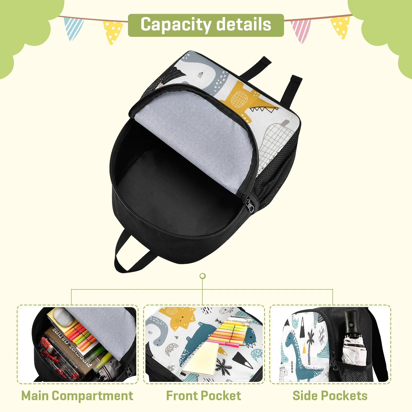 New Dinosaur Children Backpack Kids Toddler School Bags Dino Kindergarten Preschool Bag 2-6 Years Old Schoolbag For Boy Girls