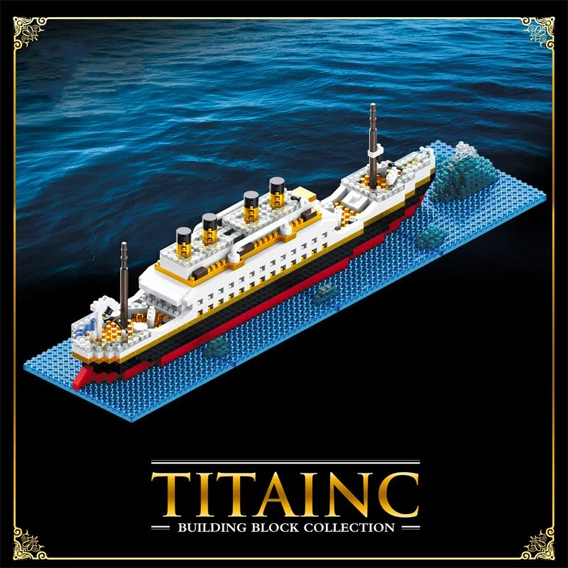 

Mini Bricks Model Titanic Cruise Ship Model Boat DIY Diamond Building Blocks Bricks Kit Children Kids Toys Sale Price