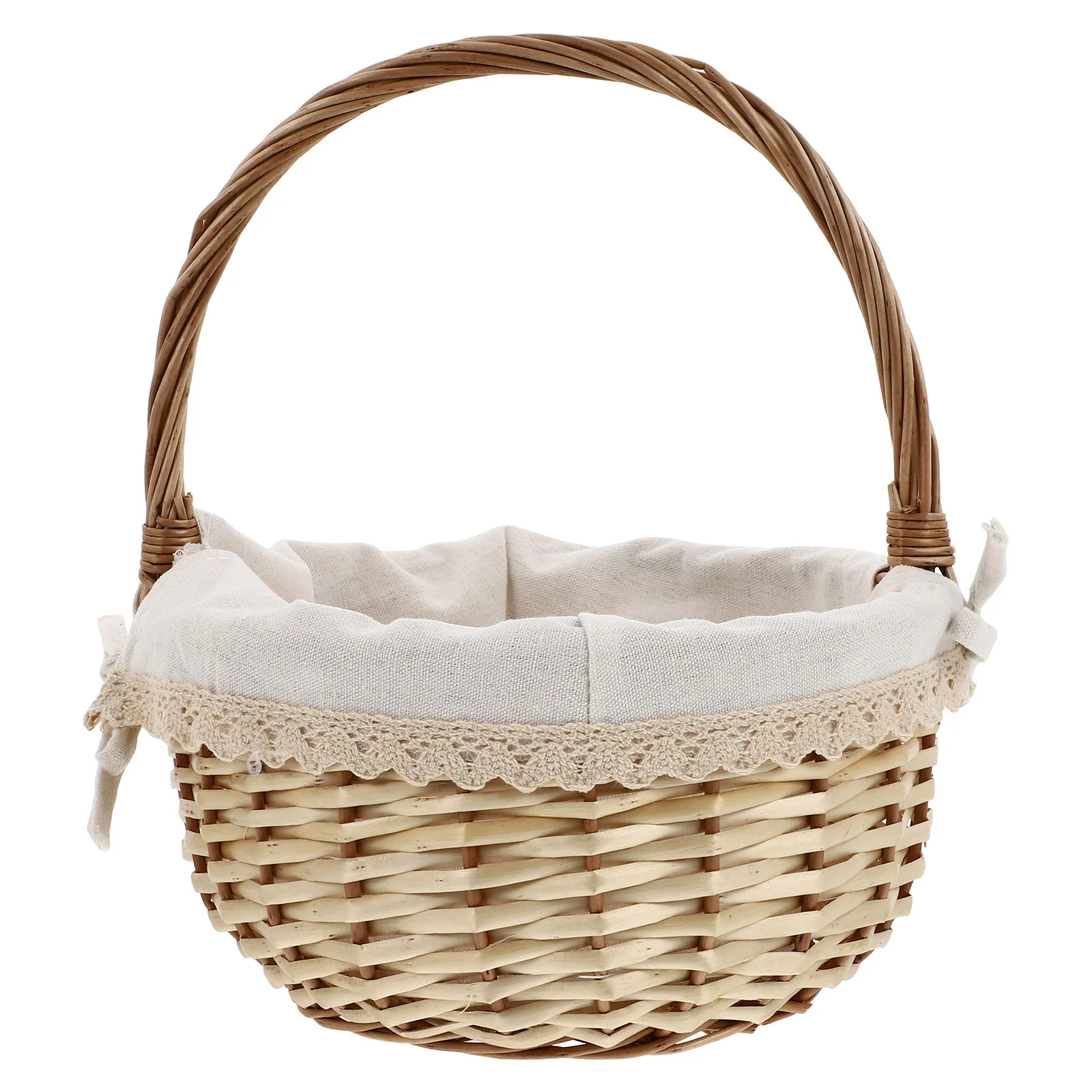 

Picnic Basket Wedding Decor Woven Empty Gift Basket Wicker Basket Natural Woven Basket Rattan Flower Storage Basket