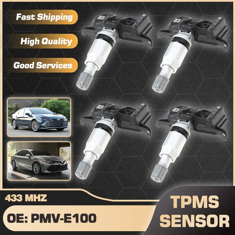 1/4 шт. 433 МГц автомобильный TPMS датчик давления в шинах PMV-E100 для Toyota Avalon Camry 2020-