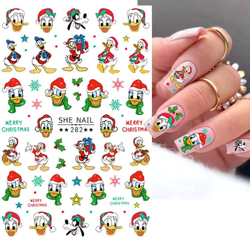 Рождественские аниме 3D наклейки для ногтей Disney принадлежности дизайна