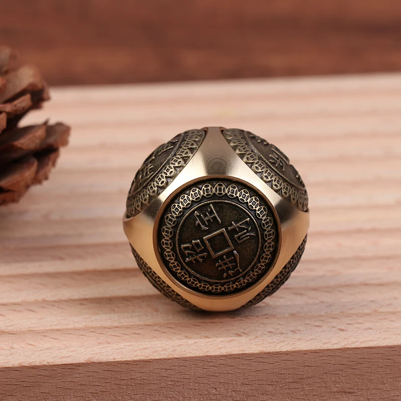 Латунный Спиннер-куб с шестигранным вращением сферический ручной Спиннер в