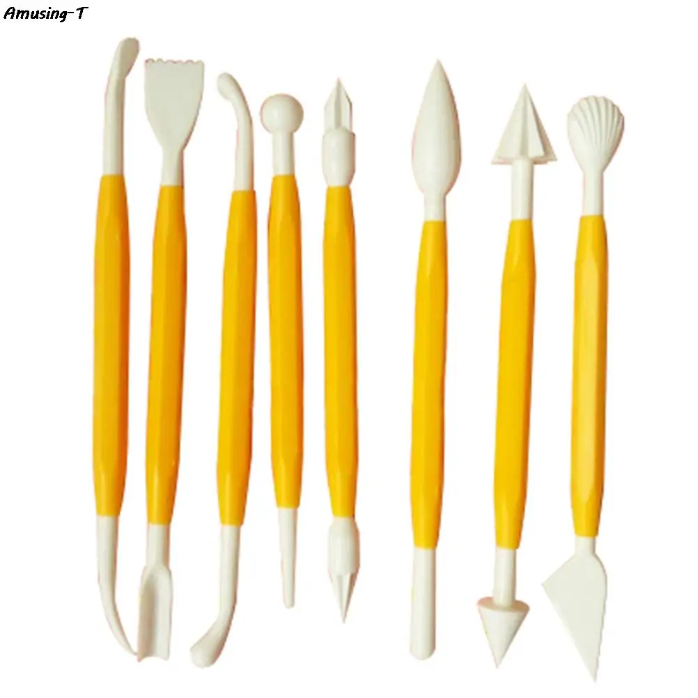 8 шт., 16 шаблонов, пластилин, полимерная глина, инструменты для моделирования, цветочные формы, пластилин, искусственная глина, набор инструментов для лепки