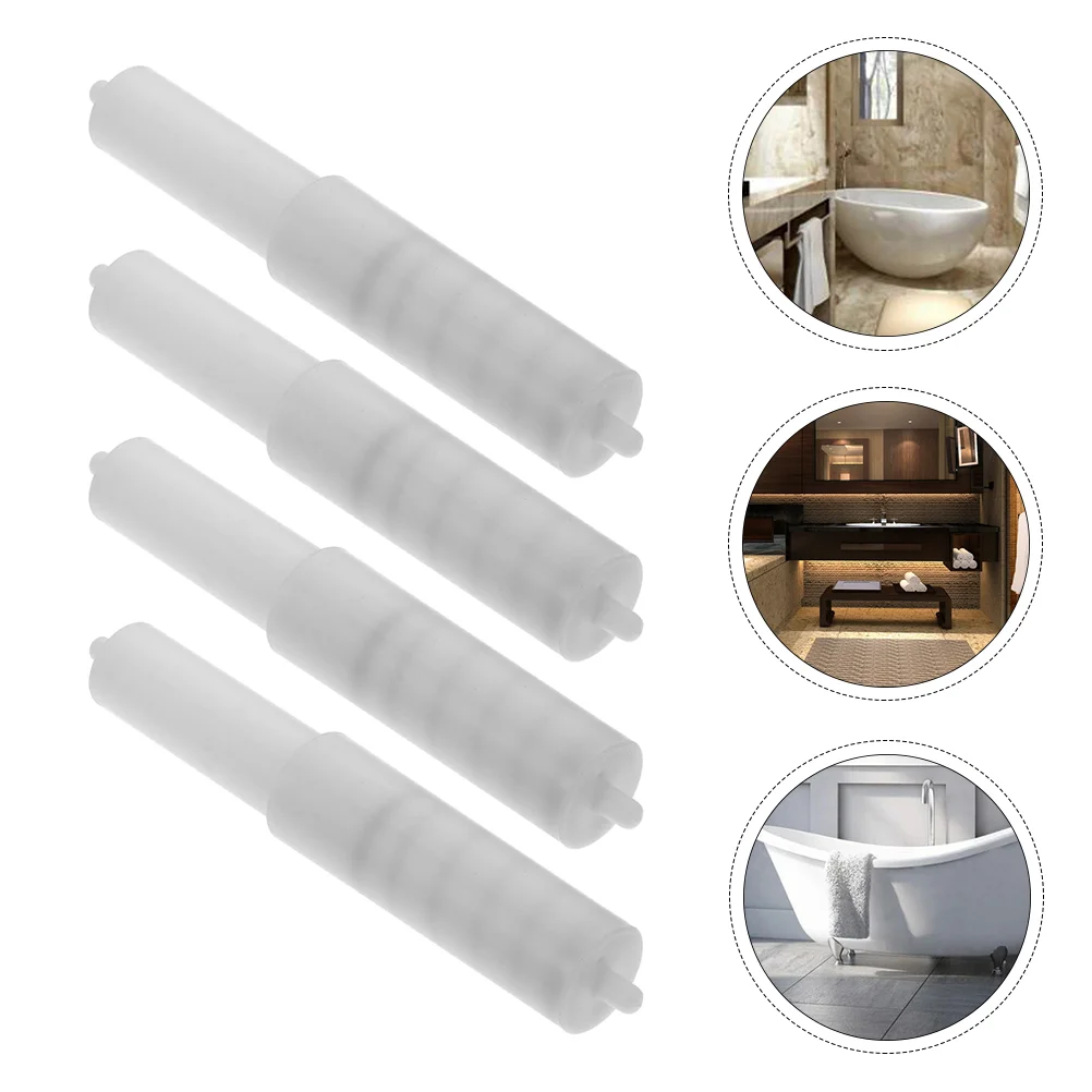 

Paper Holder Toilet Roller Tissue Roll Spring Loaded Rod Wall Replacement Kitchen Storage Insert Rollers Plastic Dispenser