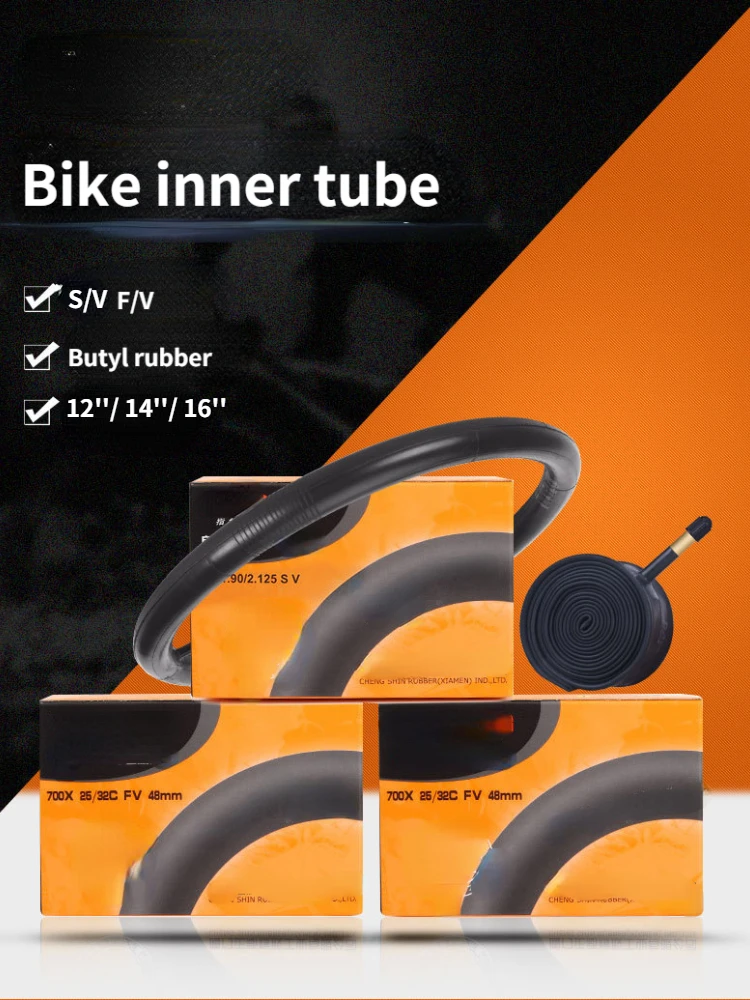 

Bicycle Bike Tire Tube 12/14/16/18/20/24/26/27/29/700C inch 1.5-2.125 Width Road Bike Inner Tubes Schrader Tyres Rubber Tube