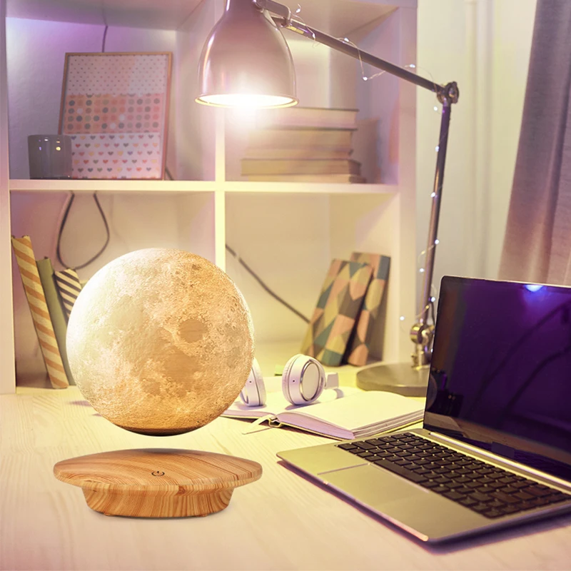 Maglev Moon Lamps LED Bedroom Decoration Night Light Novelty and Creative Desktop Decorative Lamp for Children's Birthday Gifts