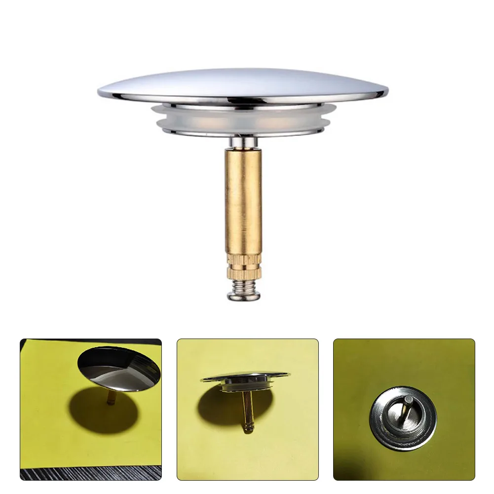 

55mm Bathtub Plug Adjustable Bath Pop Up Waste Stopper Plug Only Flat Seal Brass Bathroom Tub Drain Drainer Strainer Accessories