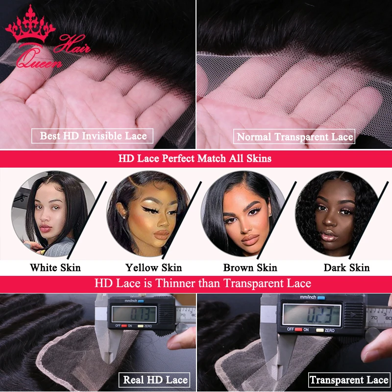 Фото Real Invisible HD Lace Wigs Deep Curly Wave Natural Hairline Human Raw Hair Wigs Indian Pre-plucked Lace Front Human Hair Wigs №5