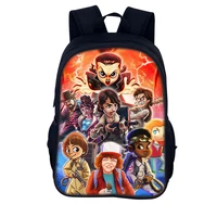 youth casual backpack men and women stranger things cartoon school bag laptop bag large capacity to travel daily bookbags