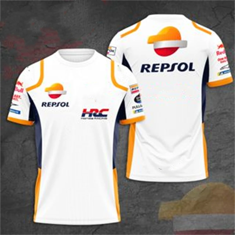 Hot Selling HRC Factory Team Clothing Men's Motorcycle Outdoor Riding Race Cross-Country Sports Casual Quick dry Short Sleeve