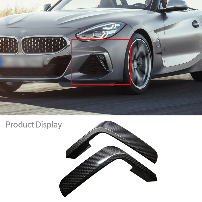 

For BMW Z4 2019-2022 G29 Real Carbon Fiber Auto Front Bumper Corner Decorative Cover Car Interior Stickers Accessories