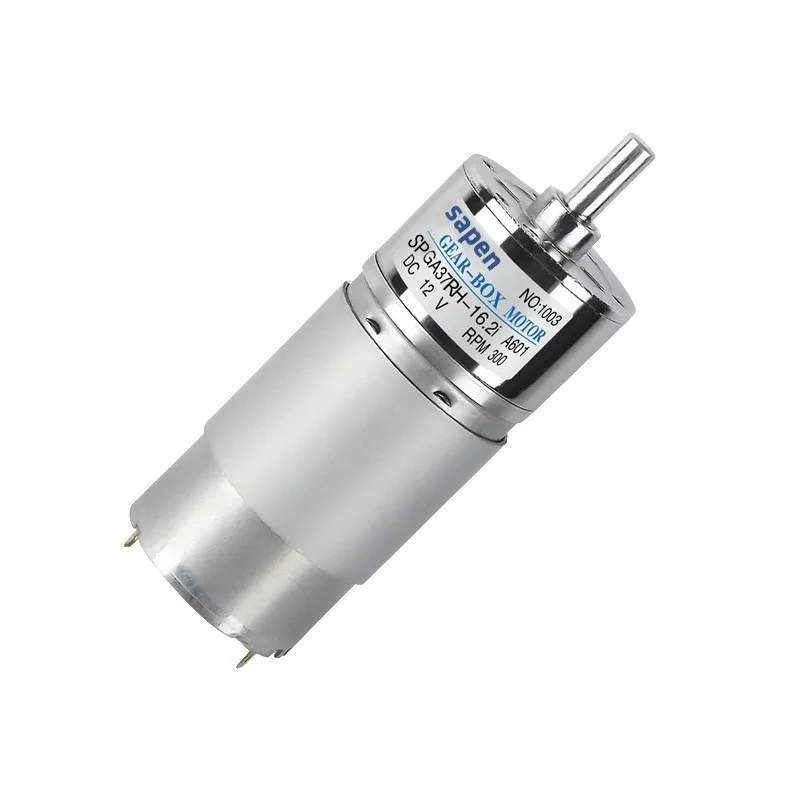 SPGA37RH, постоянный ток 12 В, 24 В, 6 мм, диаметр вала, редукторный двигатель 13 об/мин-650 об/мин
