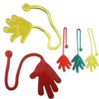 5pcs funny toy elastic retractable sticky slime palm large wall climbing palm human kids toy tricky hand home party diy decor