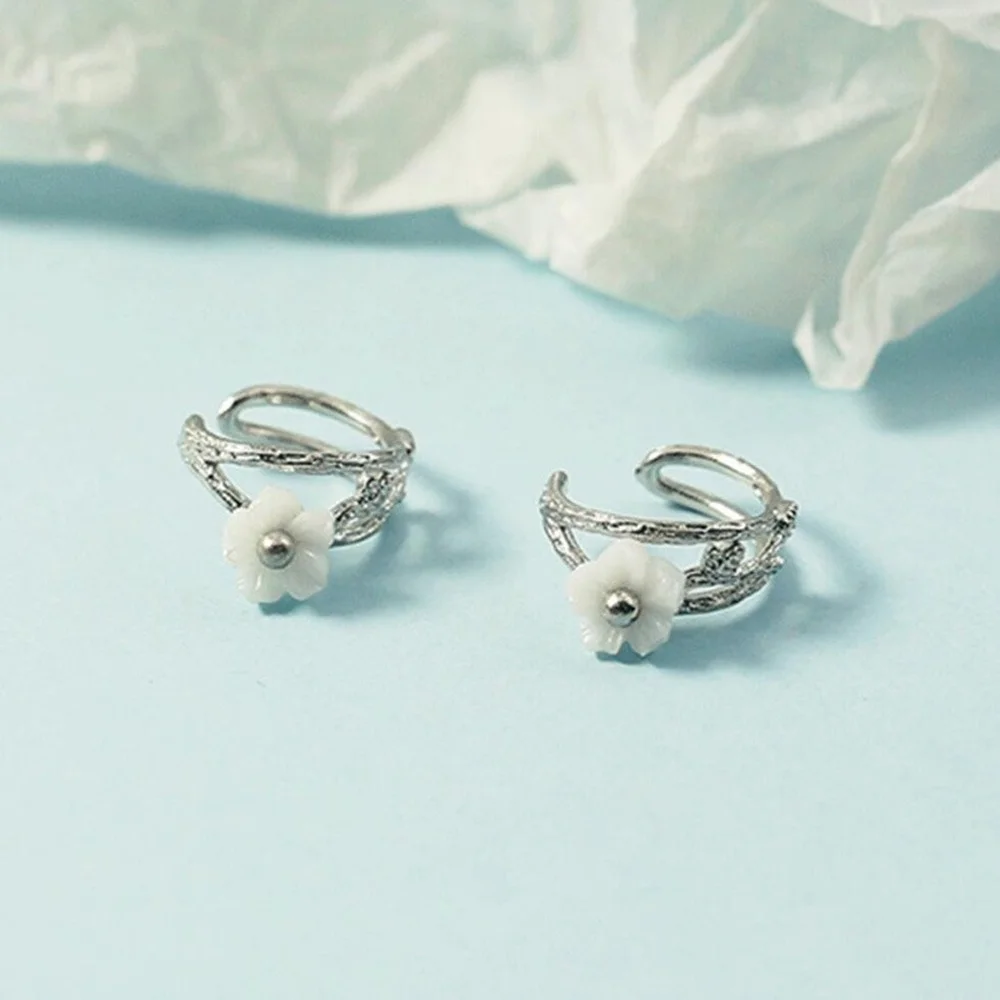 Женские серьги-Клипсы из серебра 925 пробы без перфорации |