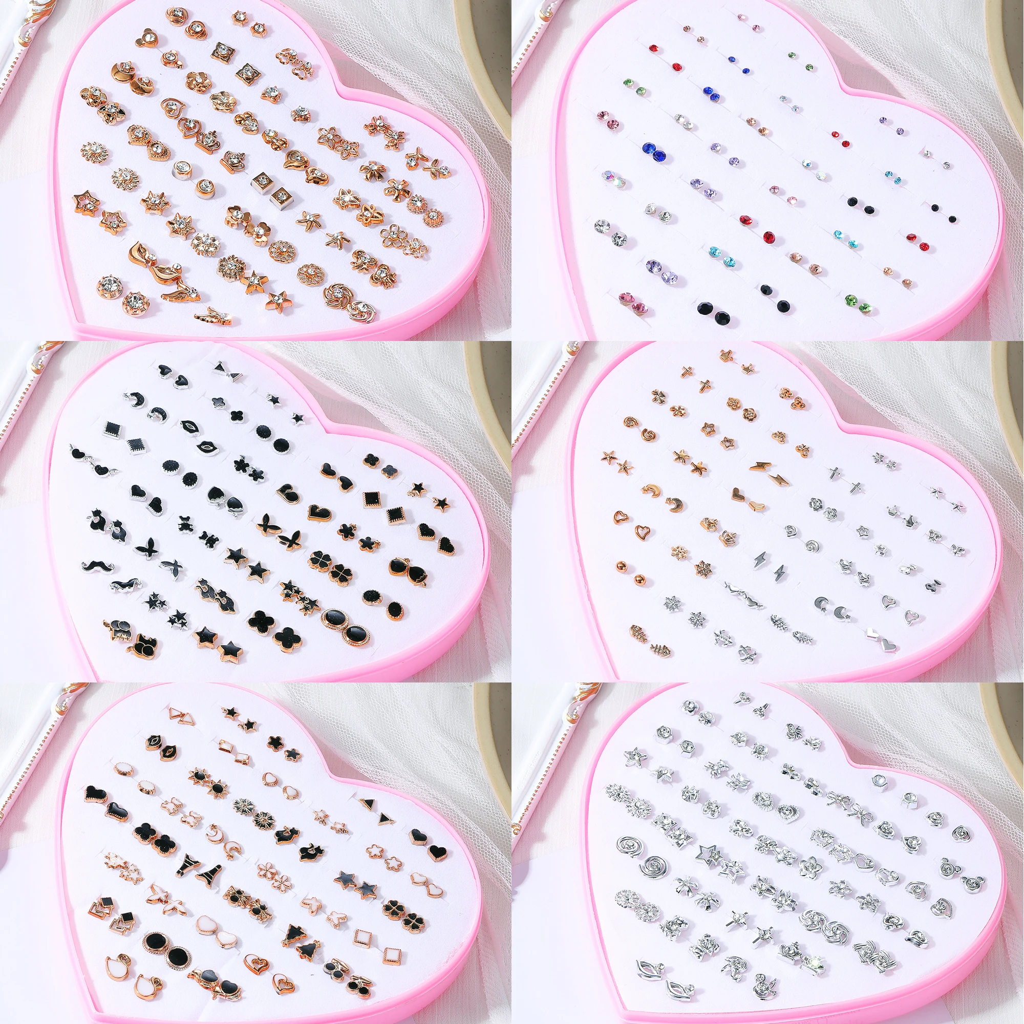 

Женские акриловые серьги-гвоздики ZEMO 20 г, 10-36 пар