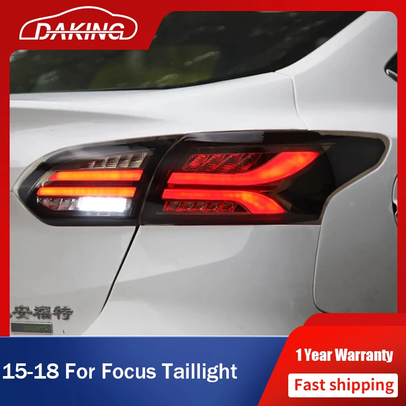 

New Arrival Tail Light For Ford Focus Sedan 2015-2018 Taillights LED DRL Moving Turn Signal Brake Parking Light Assembly