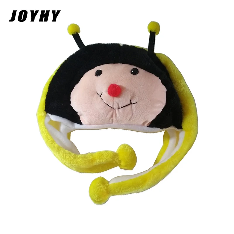 

JOYHY Kids Boys Girls Cute Soft Plush Yellow Honey Bee Earflap Animal Beanie Hats Children Cosplay Christmas Gifts Skull-caps