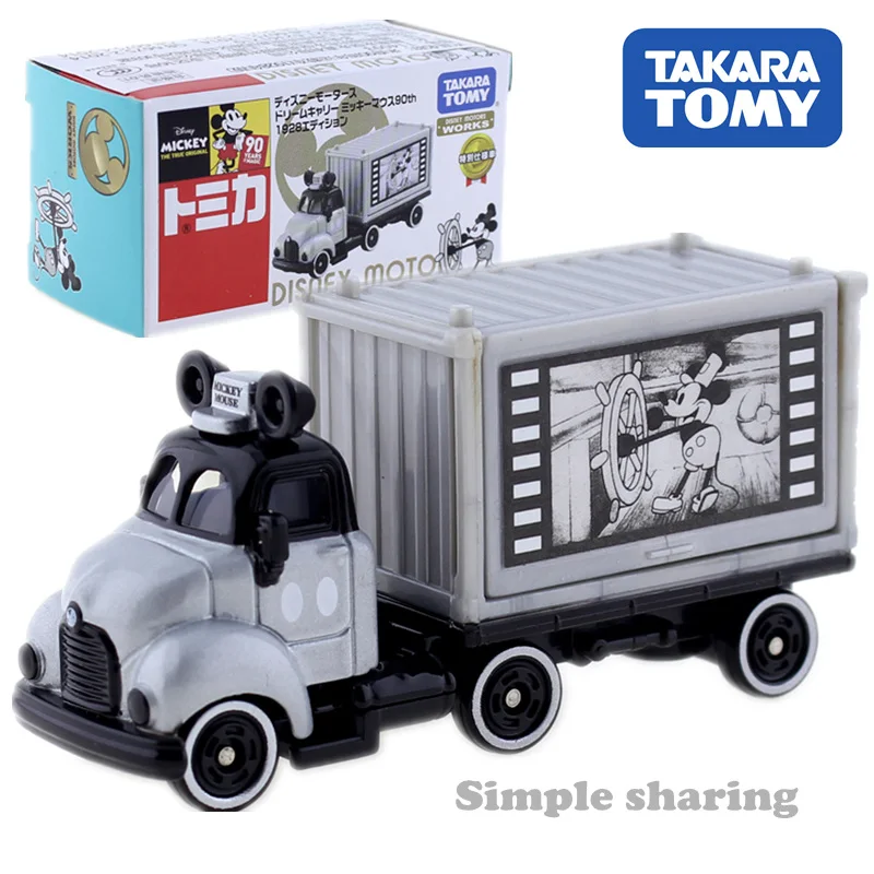 

Takara Tomy Tomica Disney Motors Dream Carry Mickey Mouse 90th 1928 Edition Truck Model Kit Diecast Hot Baby Toys Funny Kids