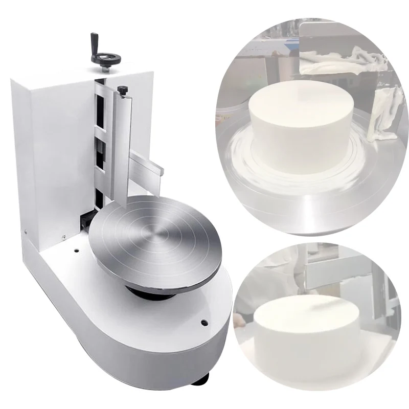 

110V220V Birthday Cake Smearing Machine Household Small Automatic Smear Cream Plastering Machine Cake Shop Flat Baking Equipment