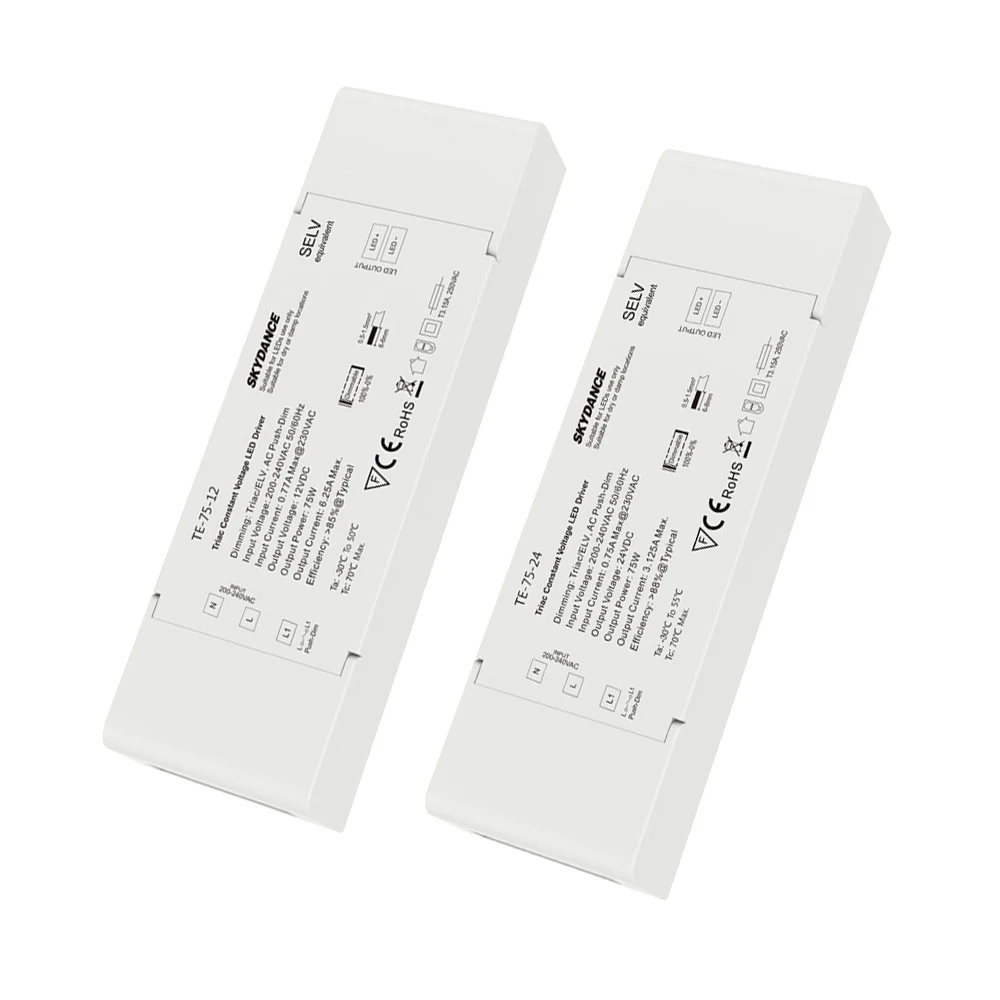 Skydance светодиодный драйвер затемнения триака 75 Вт переменного тока в постоянный