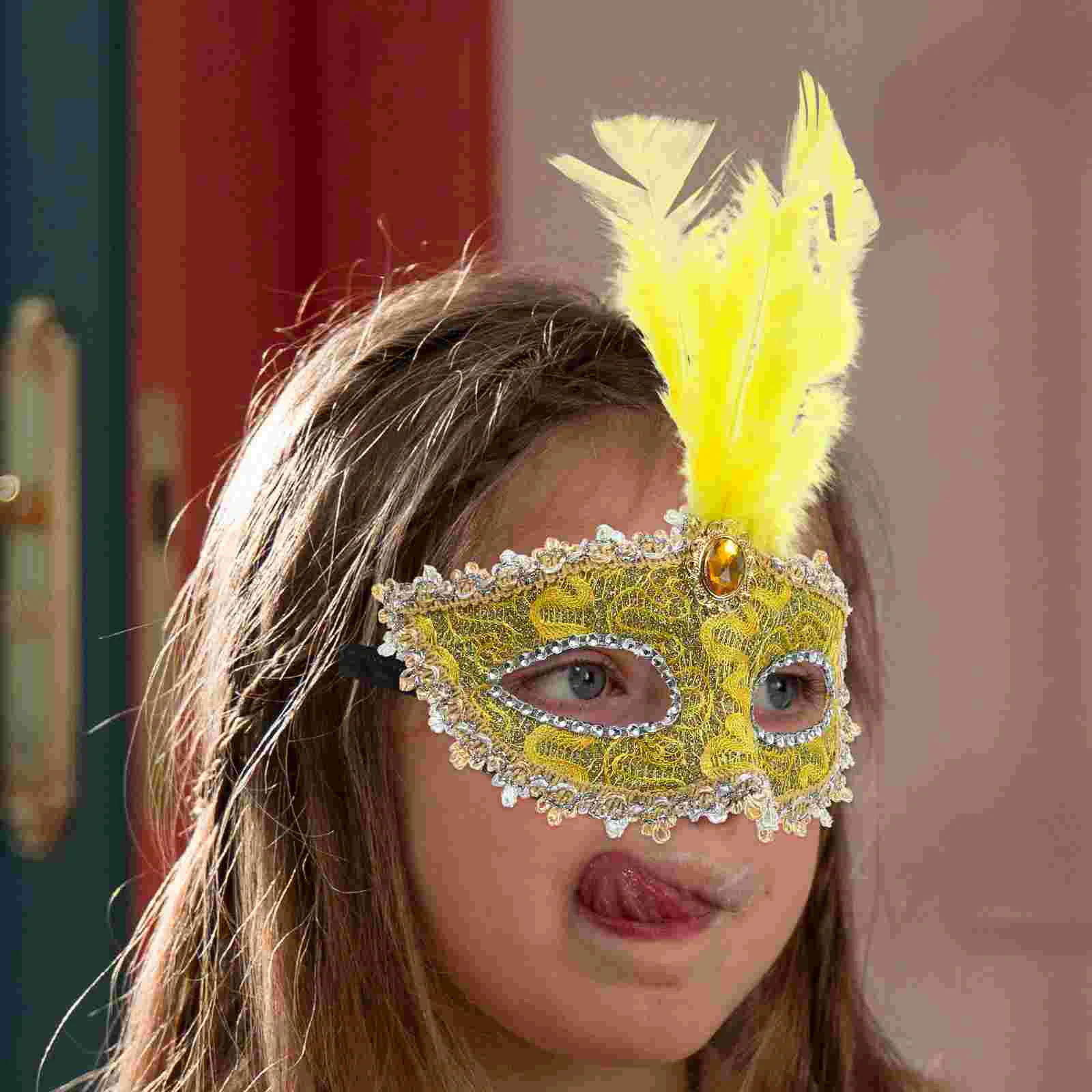 

12 шт. цветные карнавальные маски креативное украшение шлейфа маскарадные маски полулицевые маски для косплея плюмажные маски