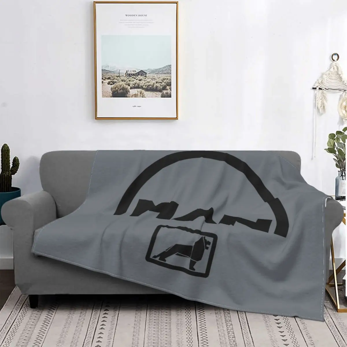 

Man Truck Bus 1189 Blankets Fleece Autumn/Winter Multifunction Super Warm Throw Blanket for Bed Bedroom Rug Piece