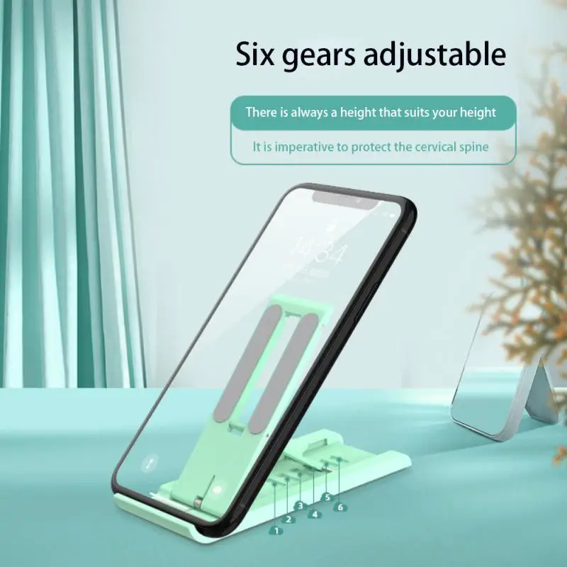 

Adjustable Desk Phone Stand Universal Foldable Anti-slip Tablet Mobile Phone Desktop Holder Mobile Phone Support Portable