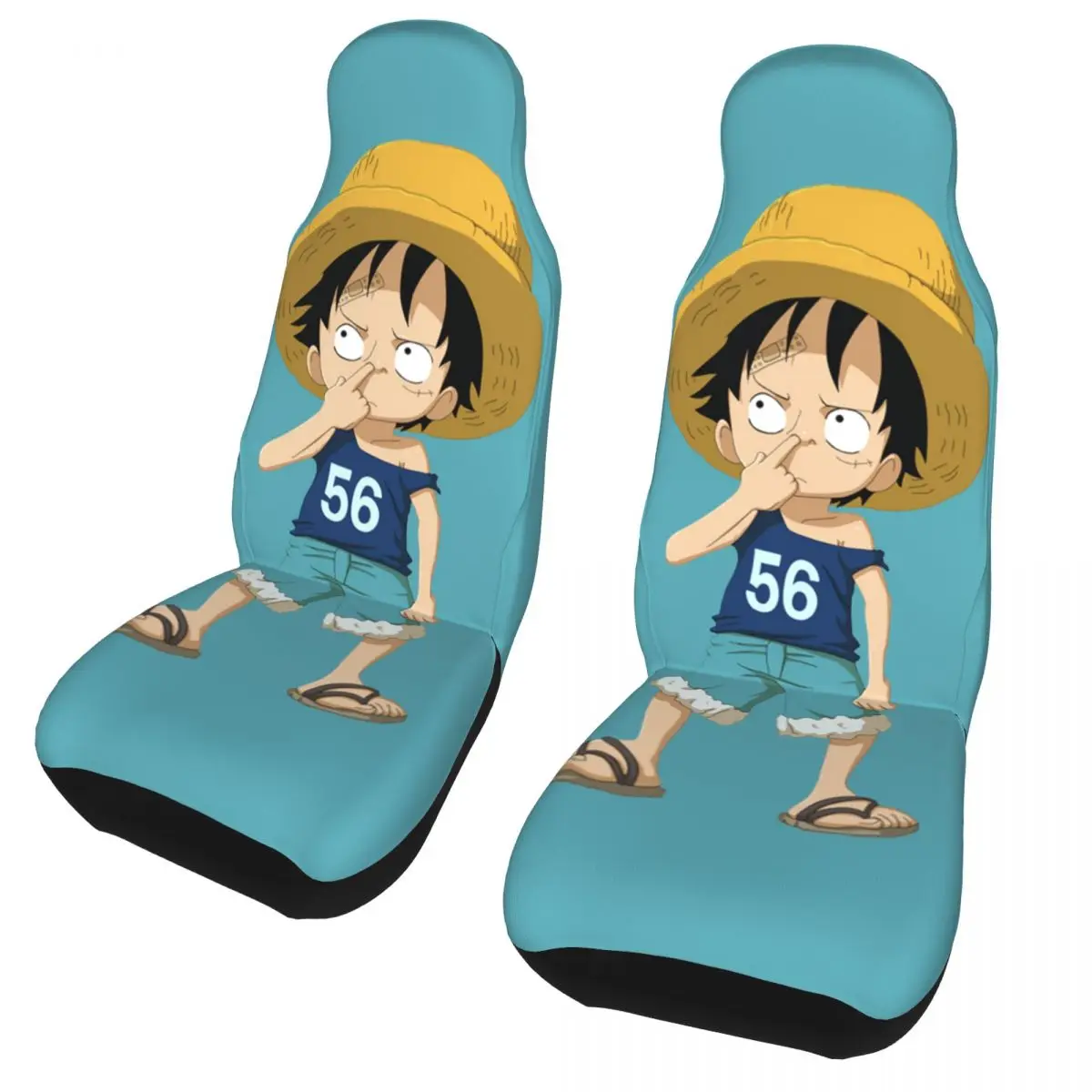 

Kid Luffy One Piece Monkey D Universal Car Seat Cover Auto Interior AUTOYOUTH Manga Car Seat Covers Polyester Fishing