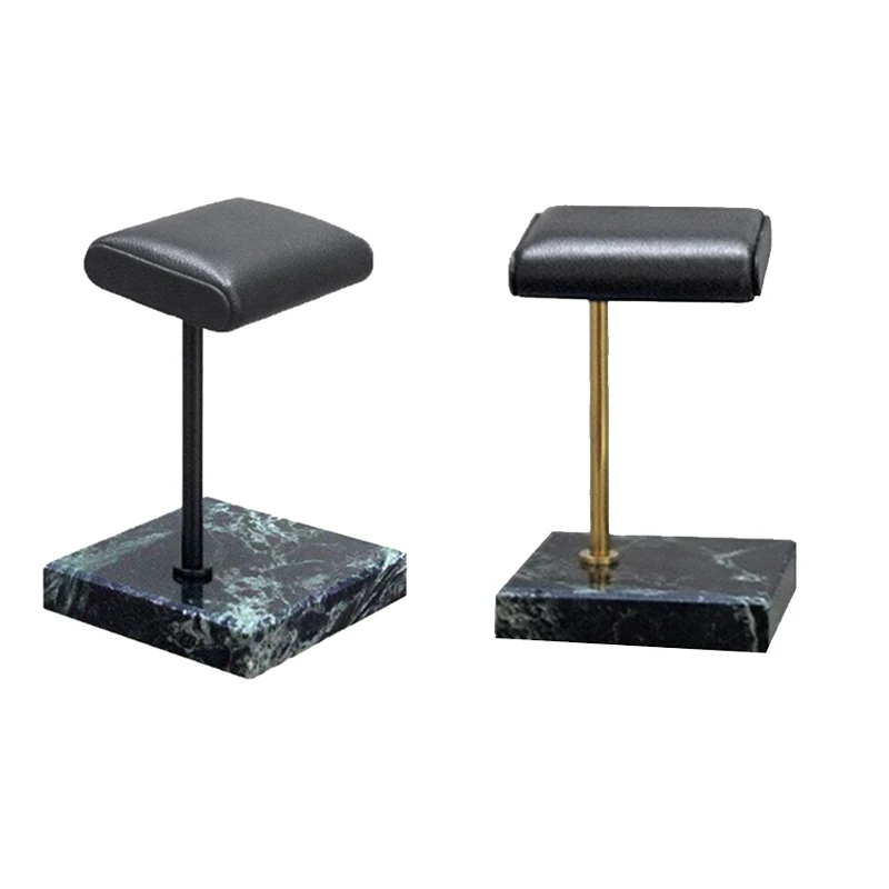 Подставка для часов из искусственной кожи с мраморным основанием