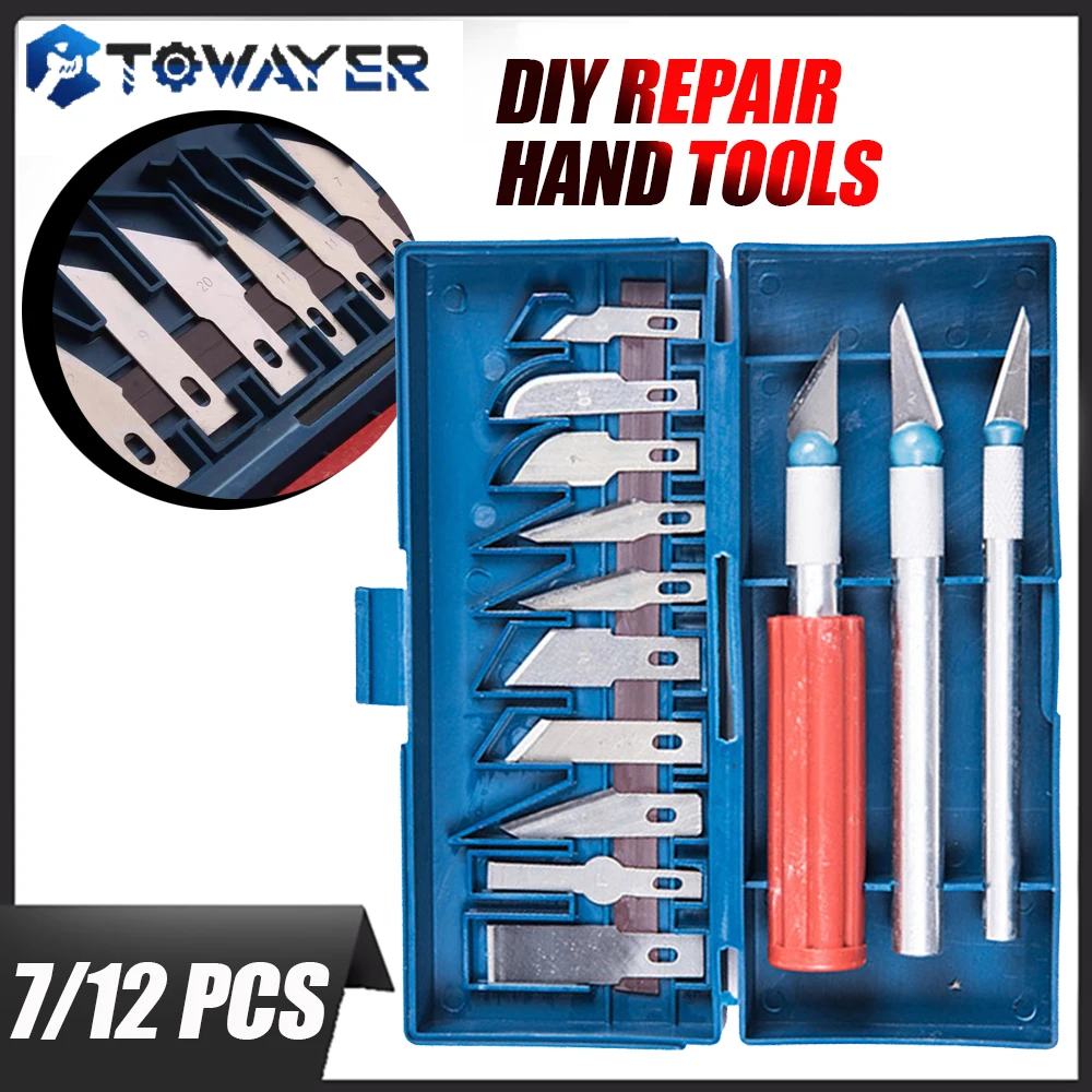 

Metal Scalpel Knife Tools Kit With Box Model Tool Making 13 Blade Polymer Clay Multifunction Pen Knives DIY Repair Hand Tools