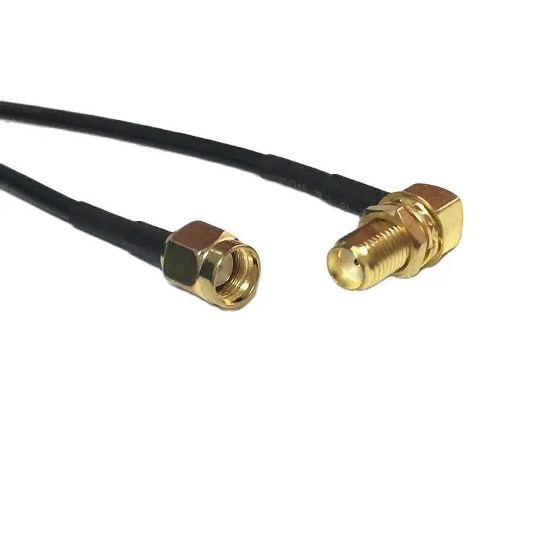 

Wireless Modem Cable RP-SMA Male Plug Switch SMA Female Jack Nut Right Angle Connector RG174 Pigtail 20CM 8" Adapter Wholesale