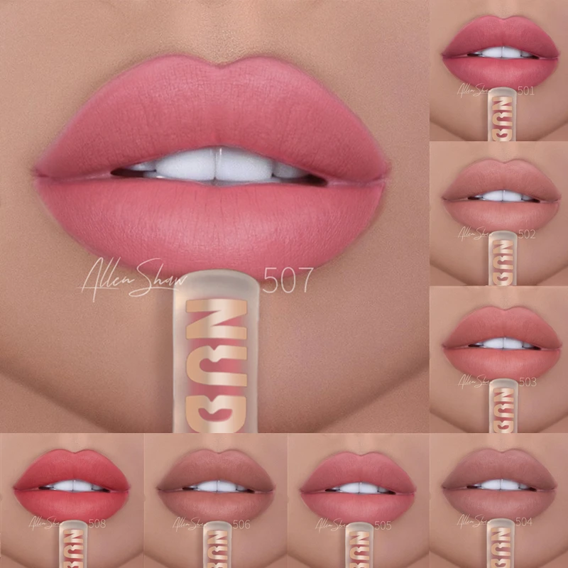 

Waterproof Matte Nude Lip Gloss Sexy Red Pink Long Lasting Lipstick Women Makeup Lip Glaze Moisturizing Women Cosmetics