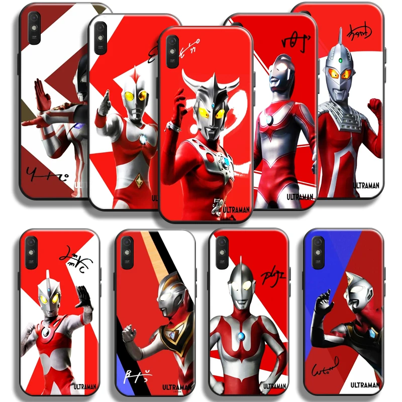 

Ultraman Japan Anime Case For Xiaomi Redmi 9A Phone Case For Redmi 9AT Coque Soft Black Liquid Silicon Silicone Cover