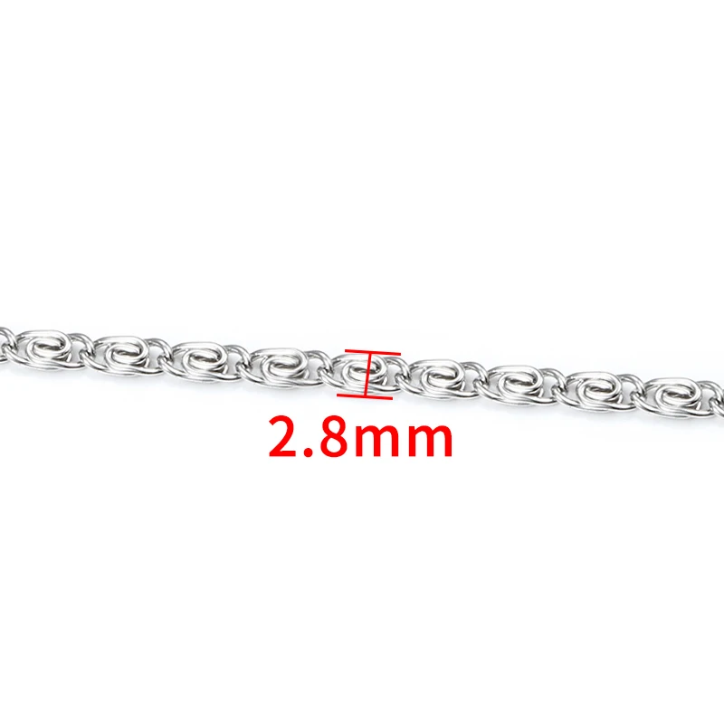 New Fashion Special Paper Clip Shape Chain Stainless Steel Jewellery Making Supplies Accessorie DIY Necklace Bracelet Ornament