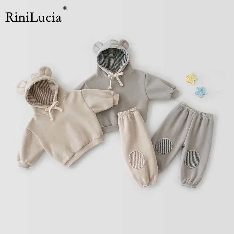 

RiniLucia Casual Toddler Baby Boy Girl Spring Clothes Sets Baby Girl Clothing Set Kids Sports Sweatshirt Pants 2Pcs Suits Outfit