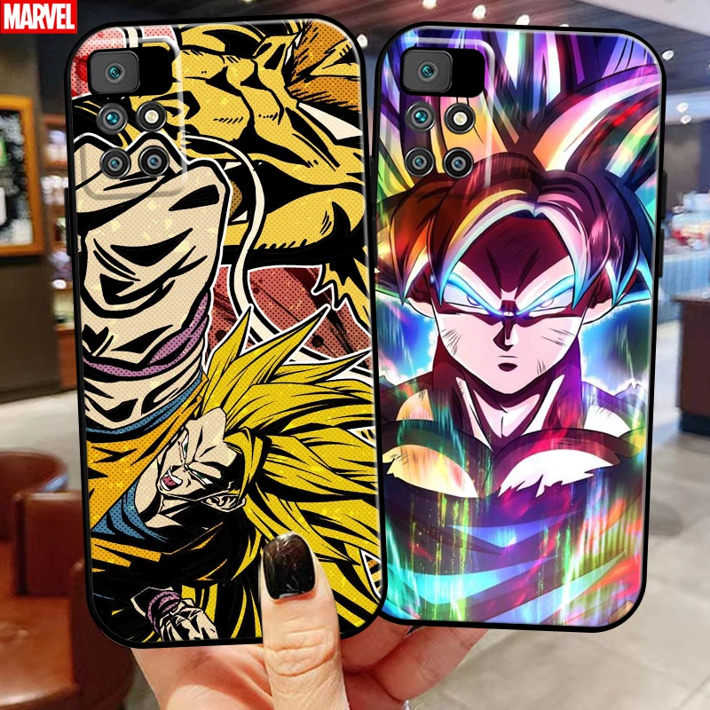 

Anime Dragon Ball Goku For Xiaomi Redmi 10 6.5 Inch Phone Case Black Carcasa Coque Soft Back Liquid Silicon Funda