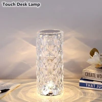 led crystal table lamp rose light projector 316 colors touch night light romantic diamond atmosphere light usb home bar decor