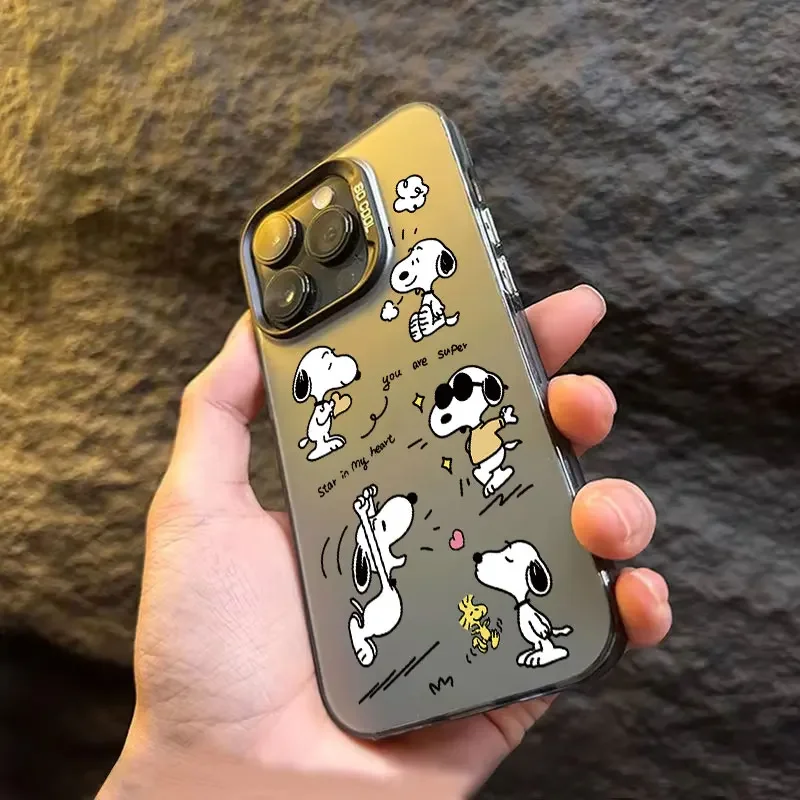 Мультяшный S-Snoopys-Dog e чехол для телефона iPhone16 11 12 13 14 15 Pro Max 7 8 Plus X XR XS MAX SE20 милый
