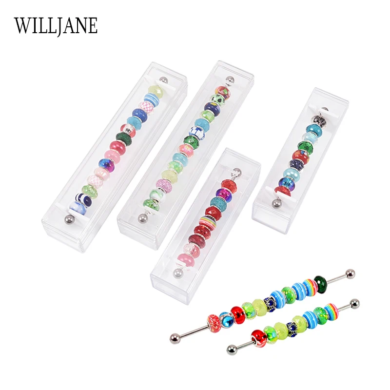 

Акриловая коробка для хранения ювелирных украшений Pandora, шкатулка для браслетов, бусин, округлых размеров, держатель, дорожный контейнер для драгоценных камней