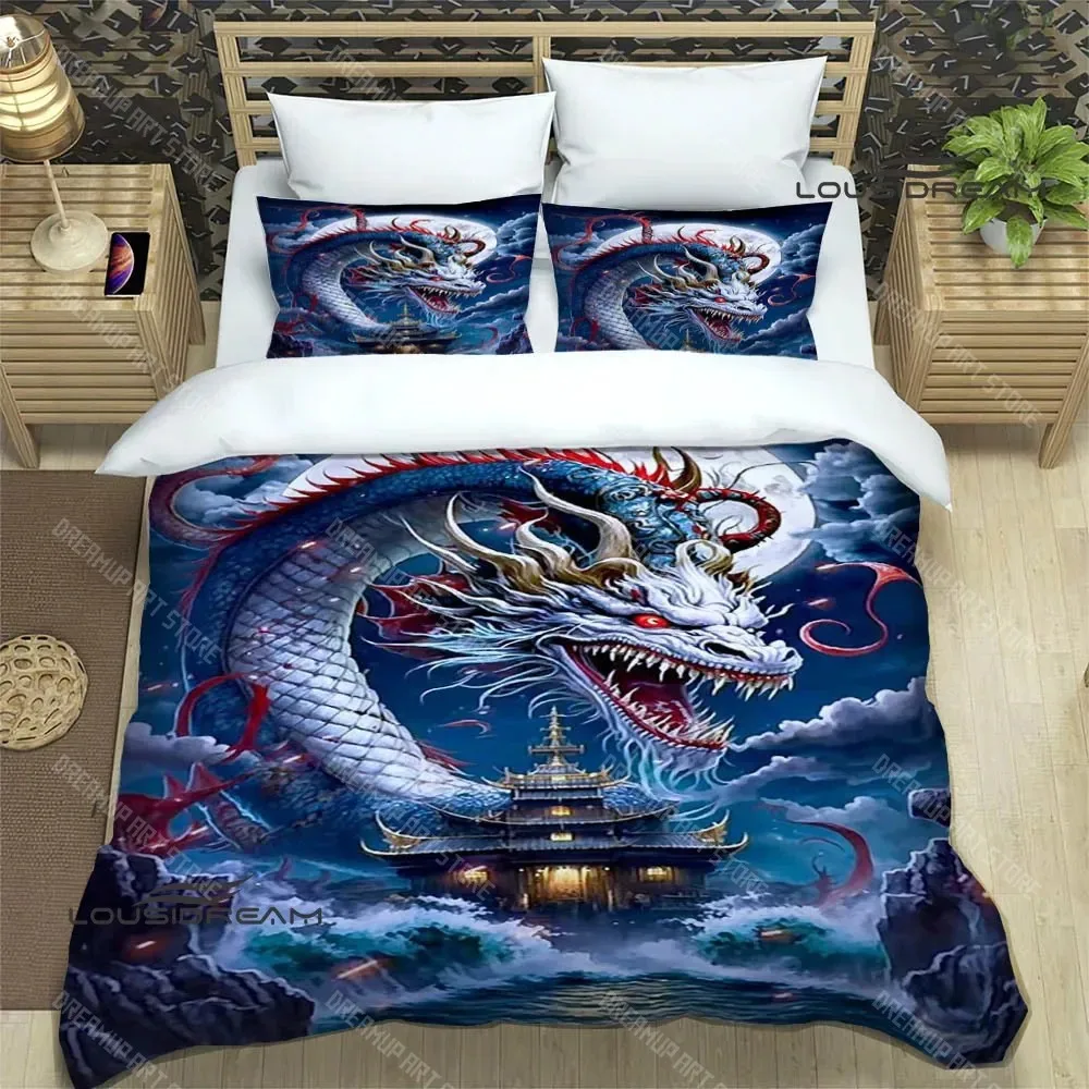 

Комплект постельного белья с 3D принтом дракона