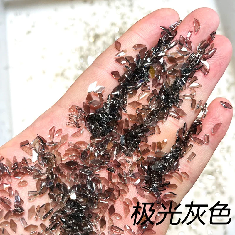 

20PCS Mix Nail Rhinestones Aurora Flat Crystal Irregular Diamonds Shiny AB Black 3D Manicure Nail Art Decorations Charms Jewelry