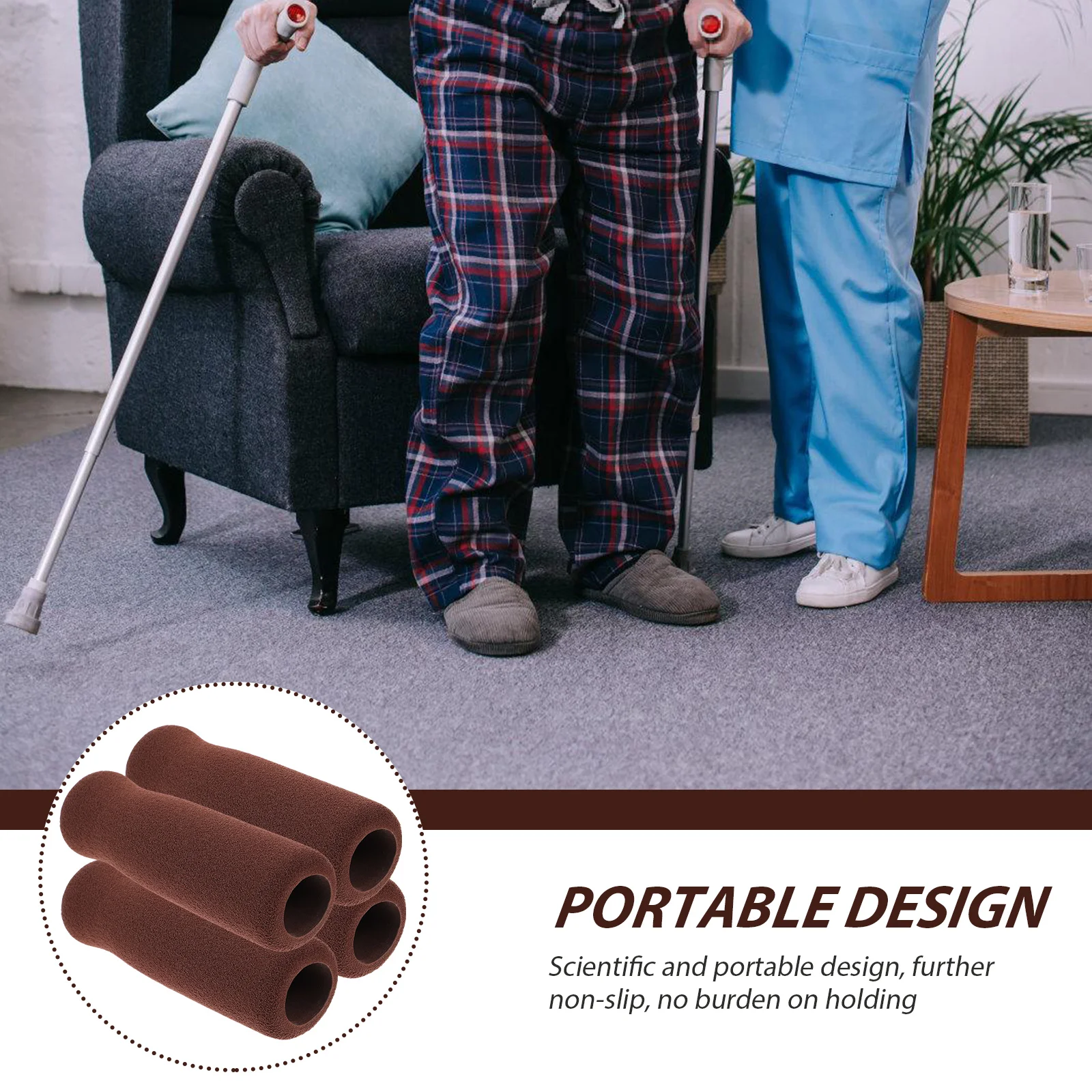 4 шт. сменные ручки-трости ручки для костылей пожилых людей аксессуары