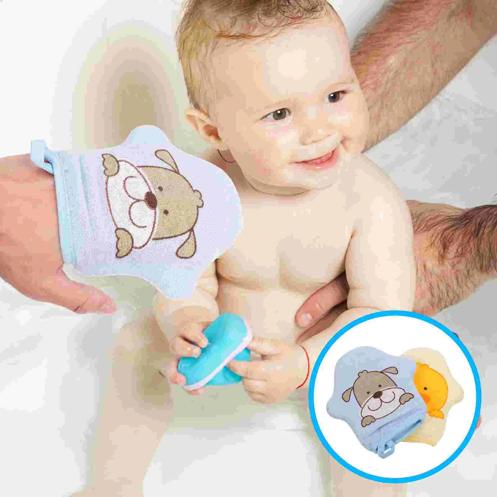 

Healifty Sponge Shower Brush Baby Bath Mitt Washcloths Gloves Cute Animal Cat Dog Bath Sponge Shower Bathing Mitt Loofah