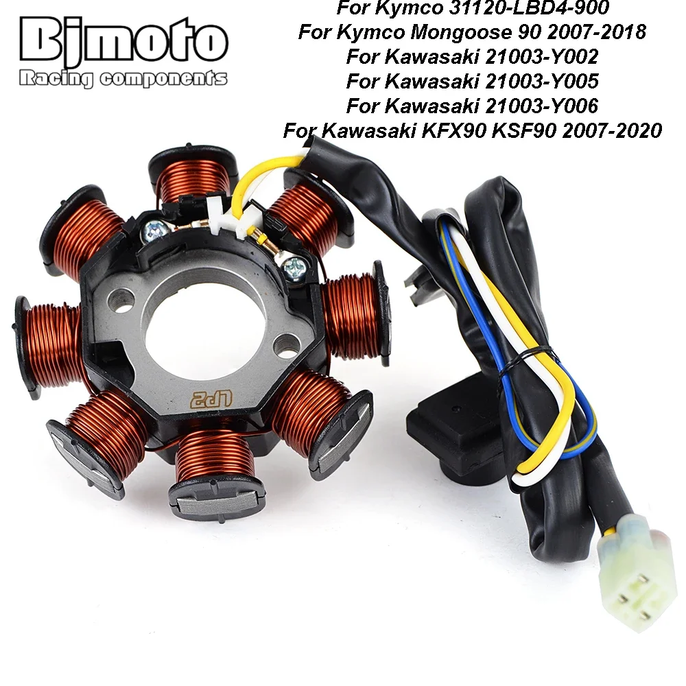 

For Kawasaki KFX90 KSF90 2007-2020 Motorcycle Magneto Generator Stator Coil For Kymco Mongoose 90 2007-2018 31120-LBD4-900