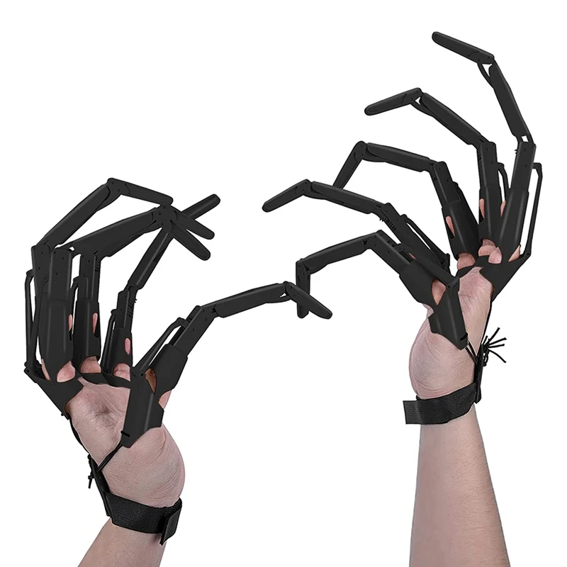 

2Pcs Halloween Articulated Fingers,3D Printed Flexible Finger Extensions ,Wearable Skeleton Bone Claw Hand Extension