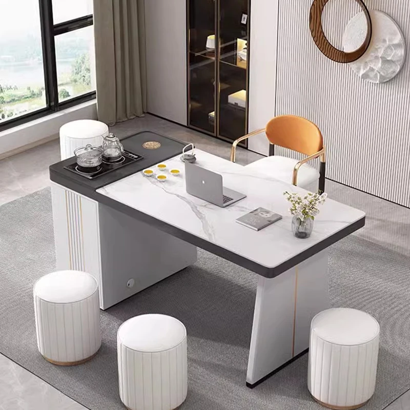 Кофейный обеденный столик современный роскошный мобильный стол консоль для