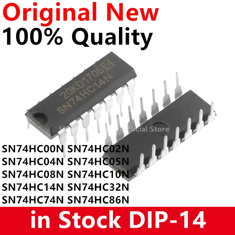 

SN74HC00N 74HC00 DIP-14 SN74HC02N SN74HC04N SN74HC05N SN74HC08N SN74HC10N SN74HC14N 74HC04 SN74HC32N SN74HC74N SN74HC86N 10 шт.